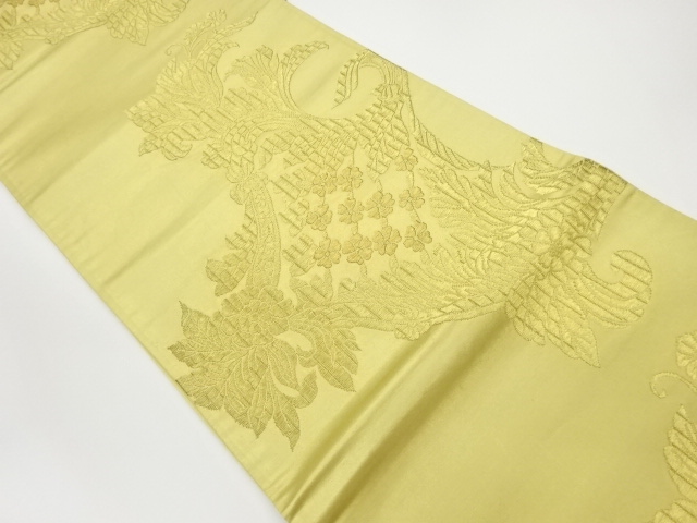 花唐草模様織出し袋帯